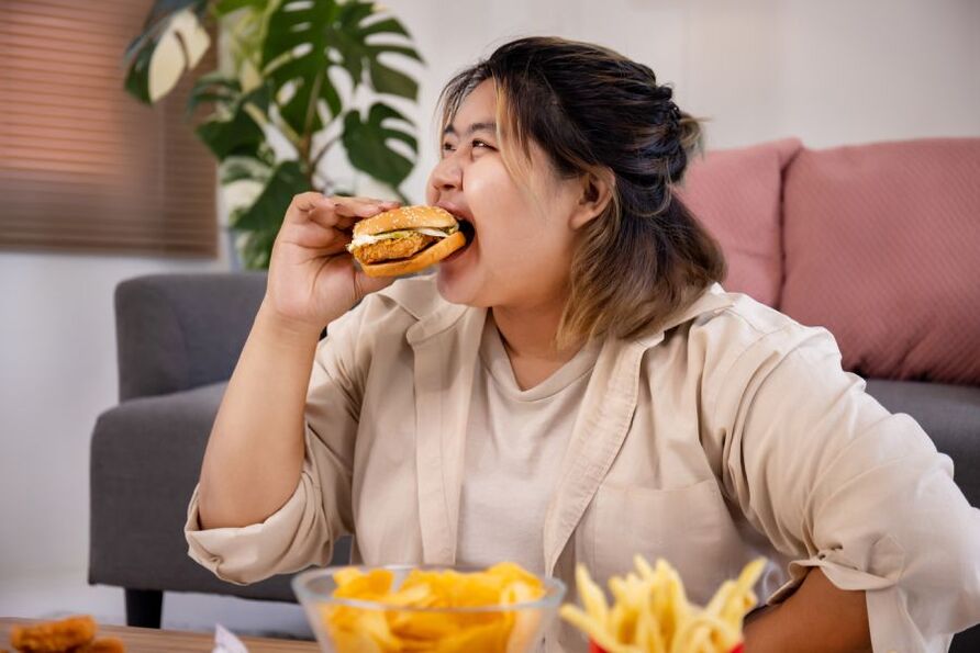 Junk food leads to being overweight